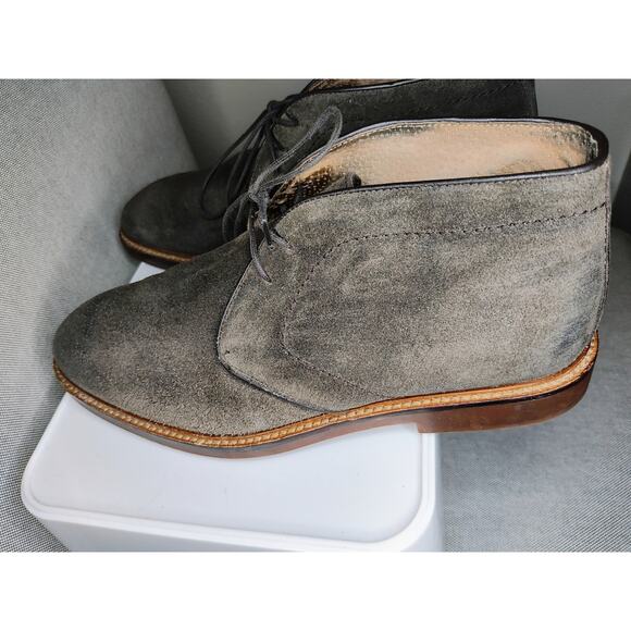 Aston Grey Uptown Gray Suede Leather Lace Up Oxford Shoes